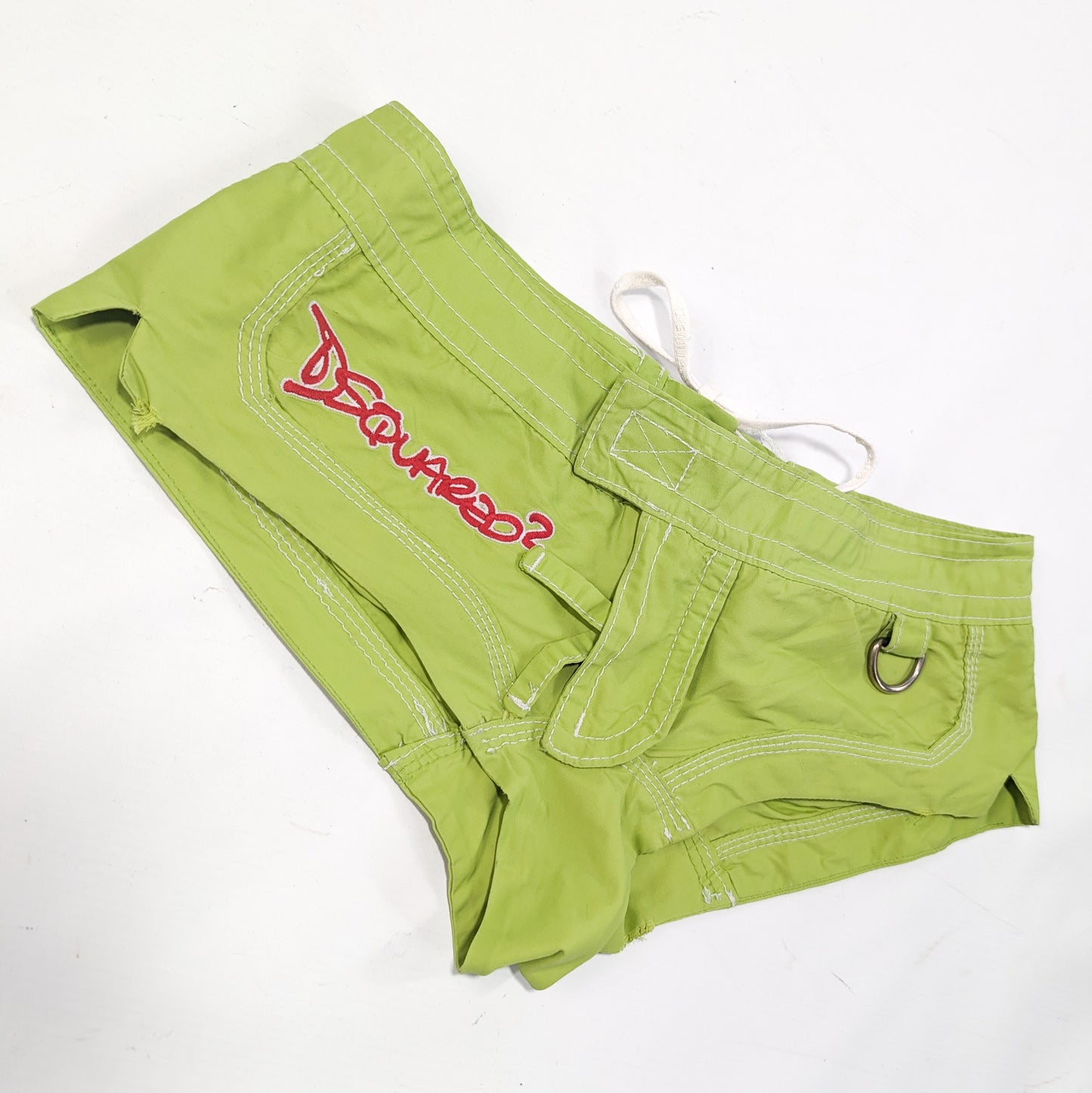 Dsquared2 green mini shorts