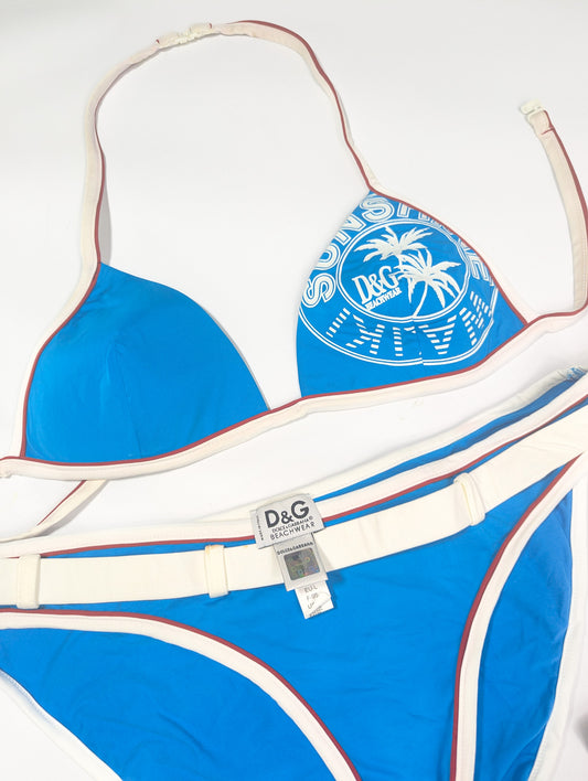 Dolce &amp; Gabbana Blue Swimsuit