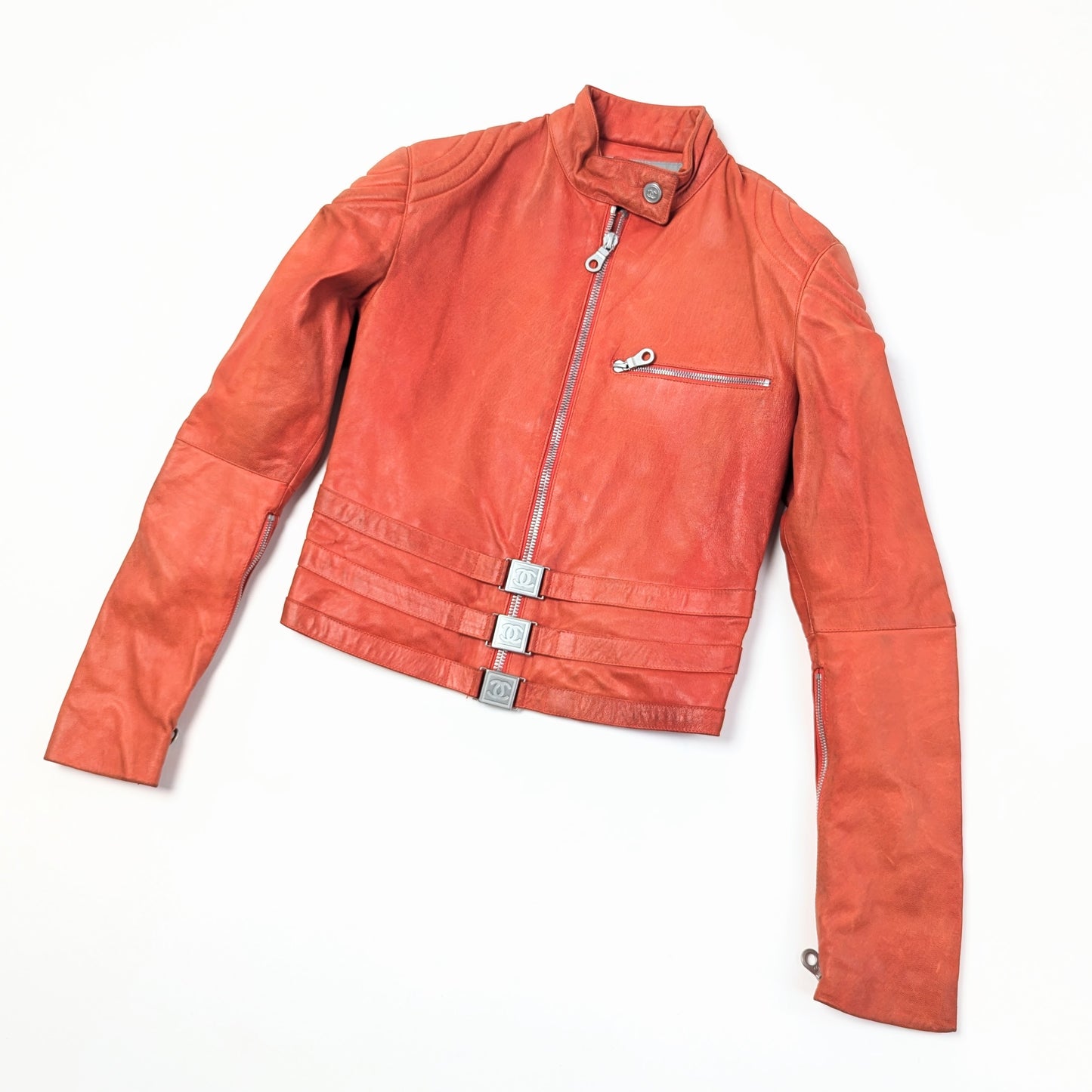 Chanel S/S 2002 Red Leather Jacket