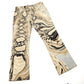 Cavalli beige animal print pants - L