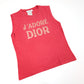 "J'adore Dior" orange pink tank top - L