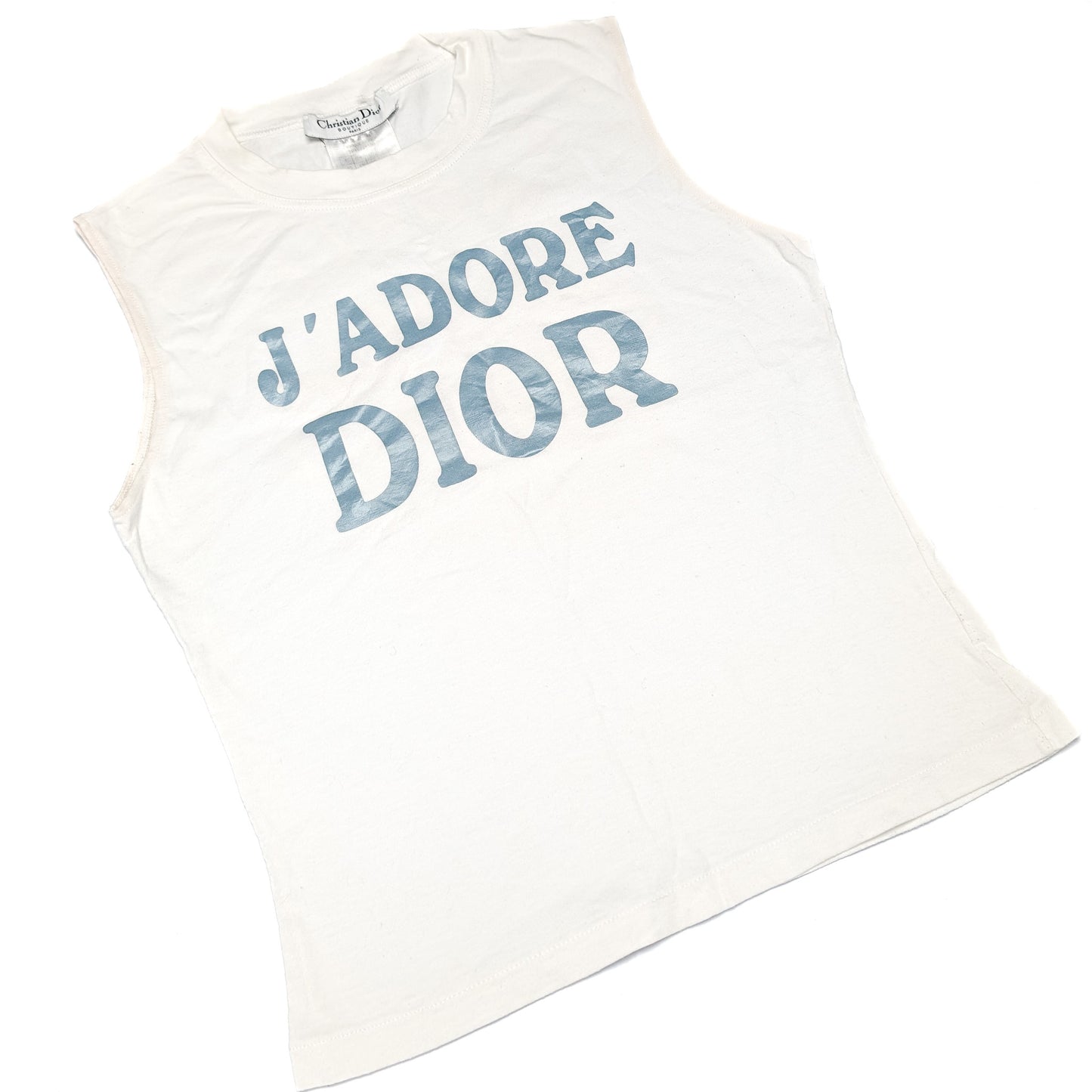 J'adore Dior white and blue tank top - M