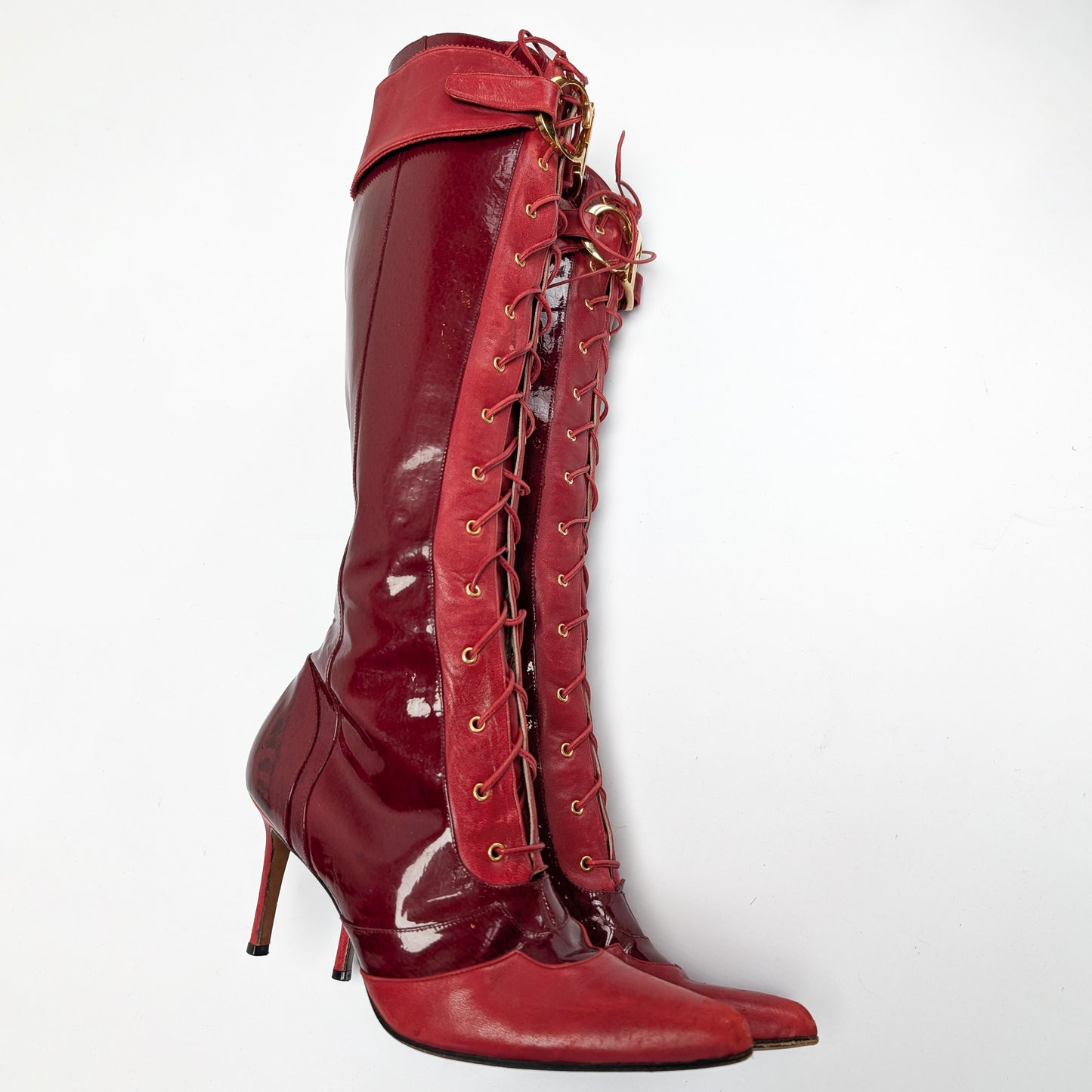 Dior by Galliano Fall 2000 Buckle Boots - EU38.5|UK5.5|US7.5