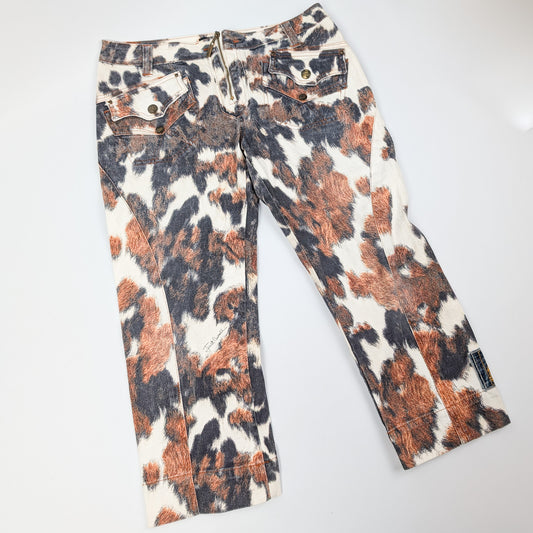 Animal Print Capri Pants - L