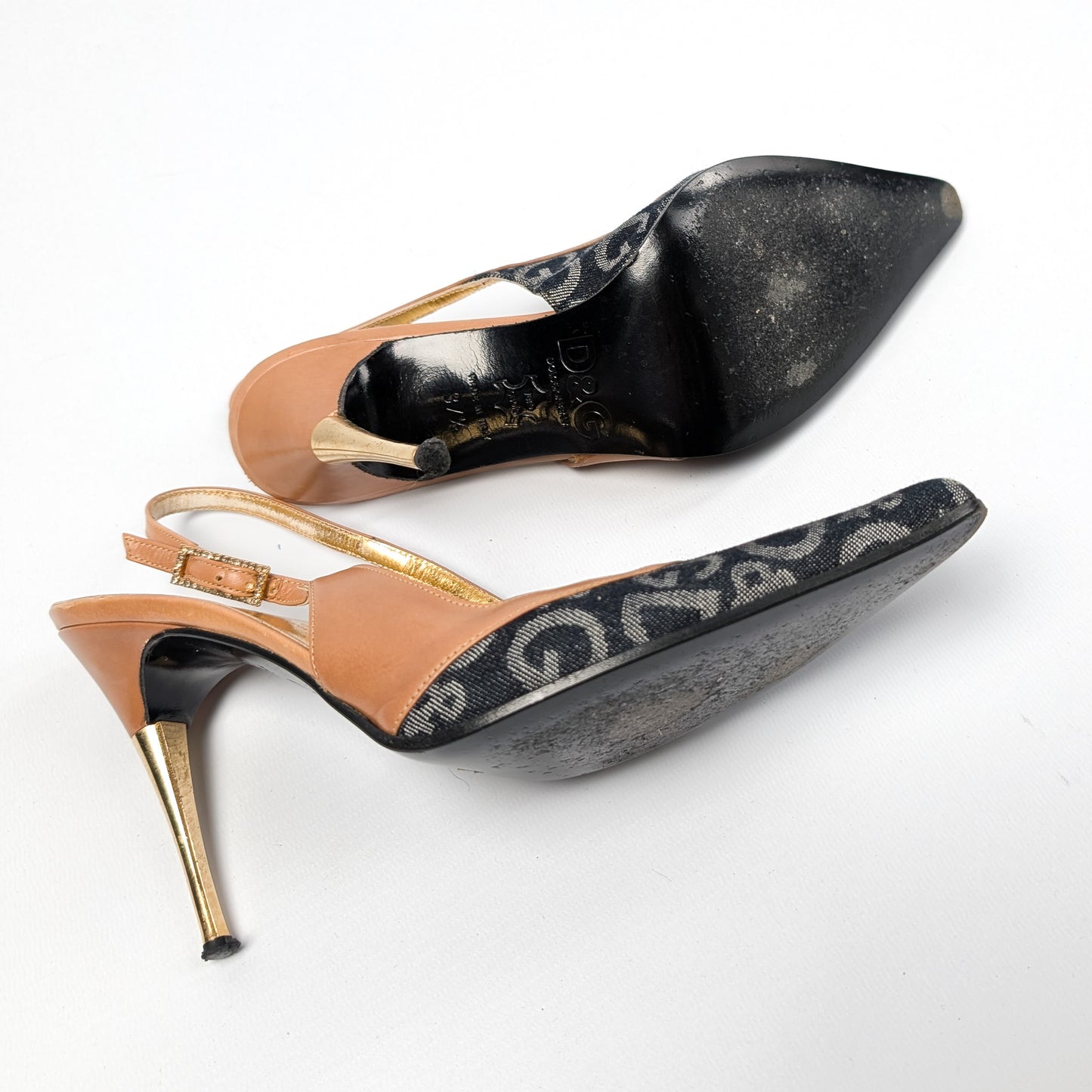 Dolce & Gabbana Monogram Slingback - EU37.5|UK4.5|US6.5