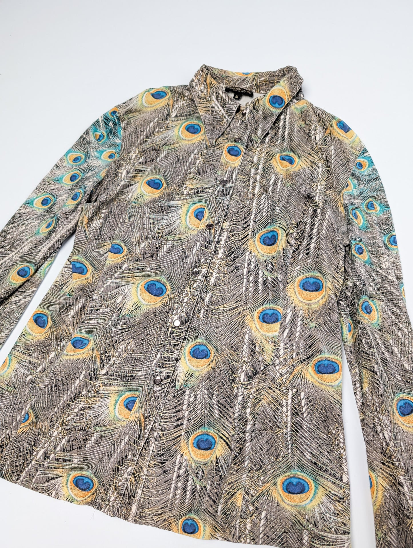 Roberto Cavalli peacock shirt - F/W 1999