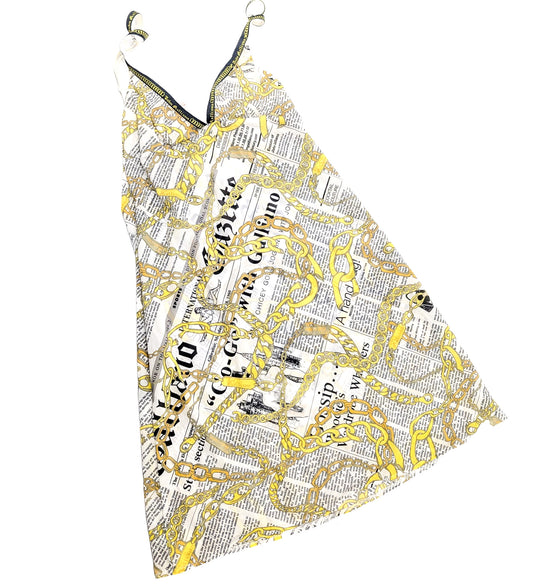 John Galliano "newspaper" dress