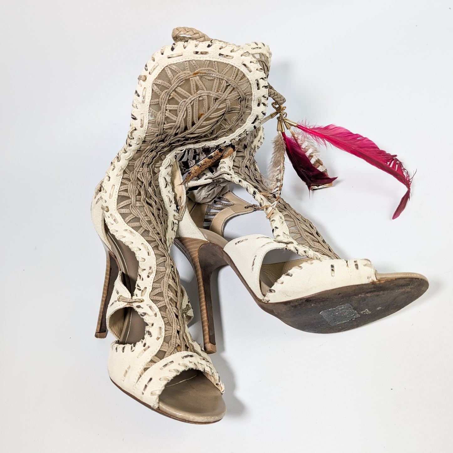 Jimmy Choo feather sandals - EU37|UK4|US6