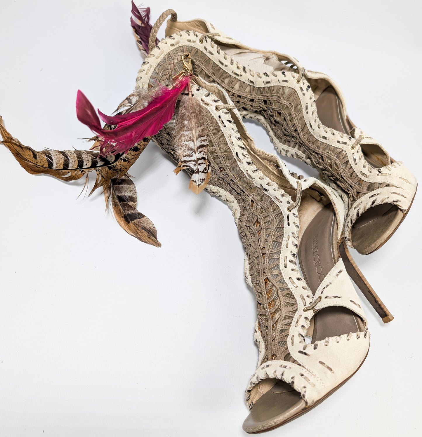 Jimmy Choo feather sandals - EU37|UK4|US6