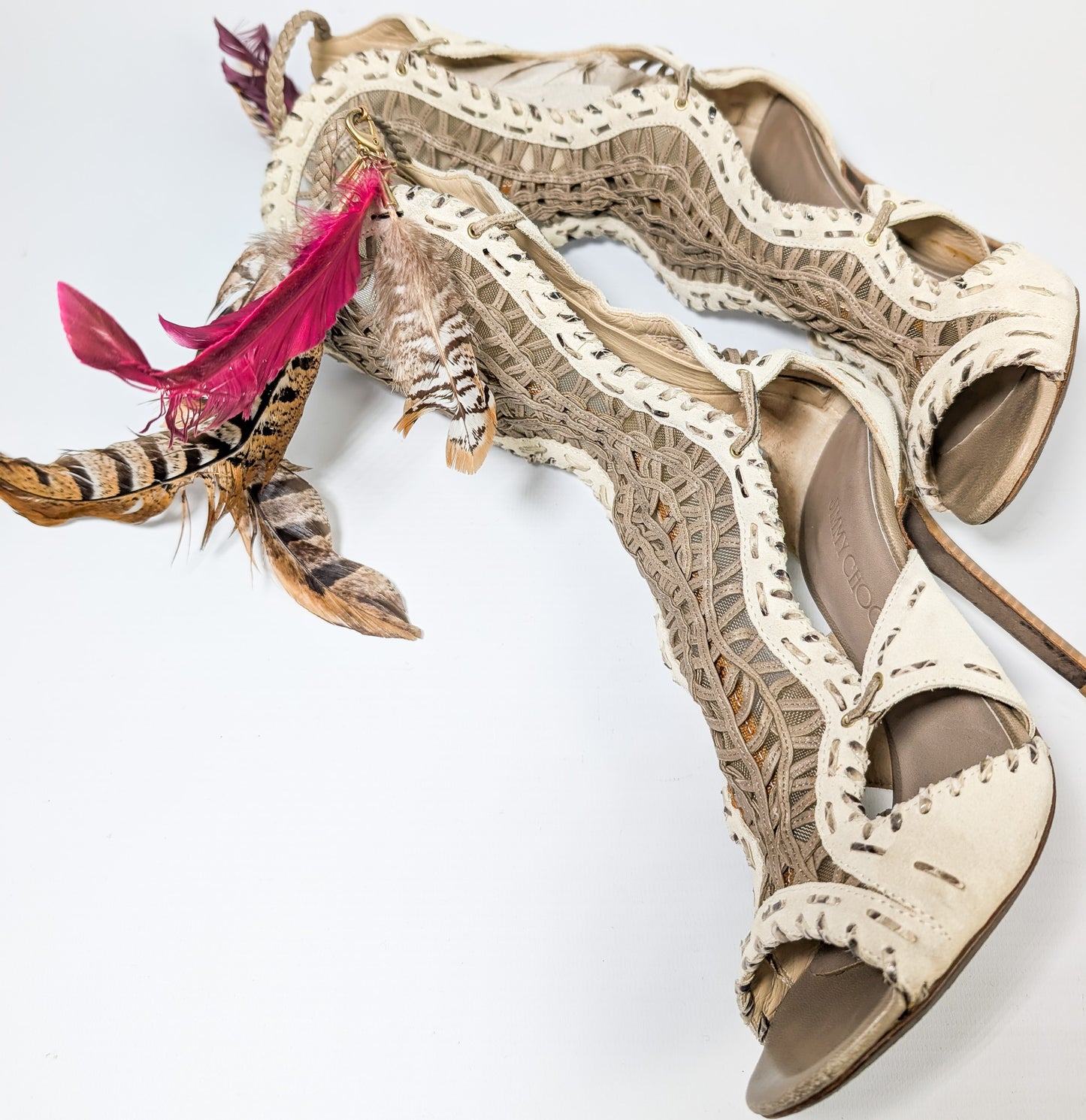 Jimmy Choo feather sandals - EU37|UK4|US6