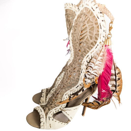 Jimmy Choo feather sandals - EU37|UK4|US6