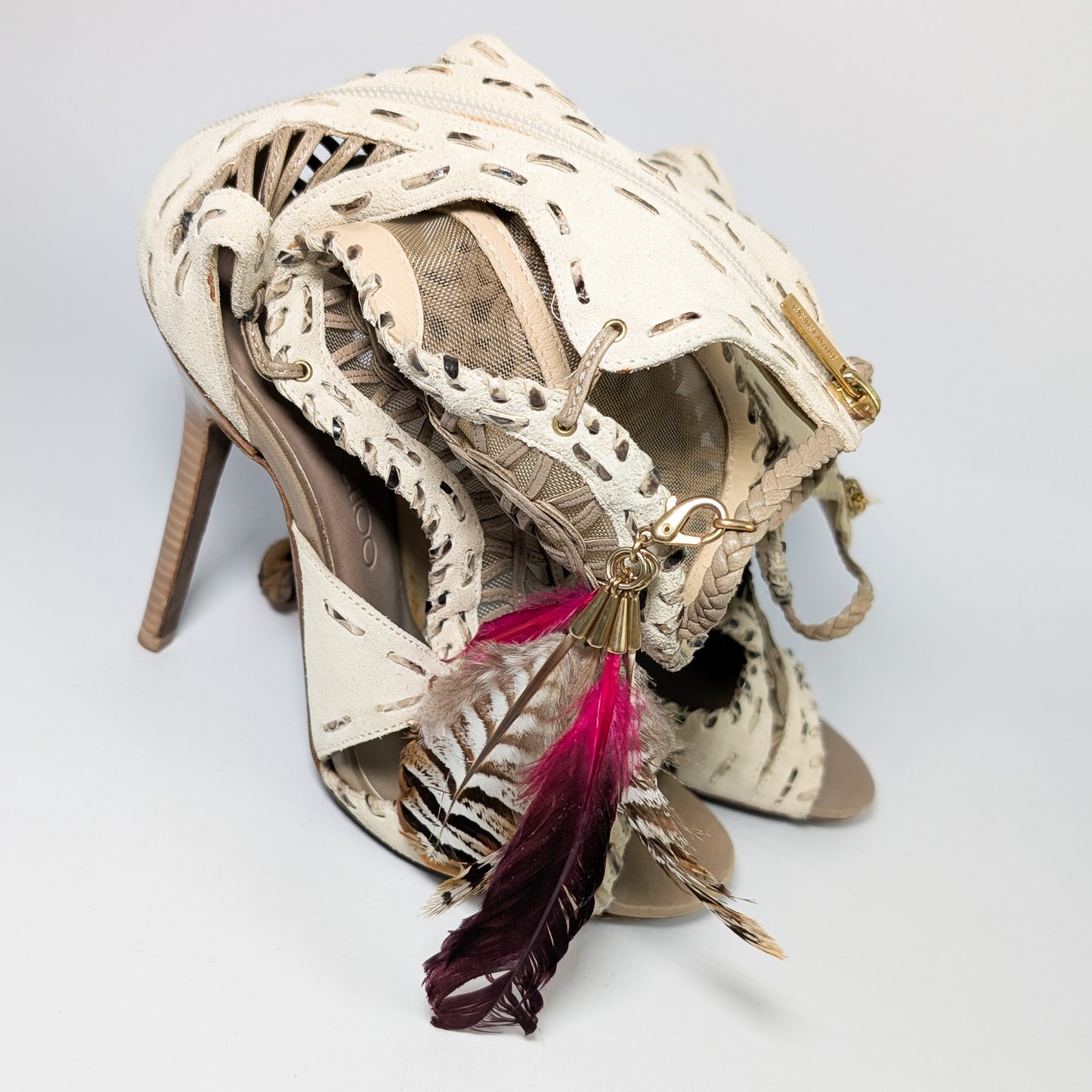 Jimmy Choo feather sandals - EU37|UK4|US6