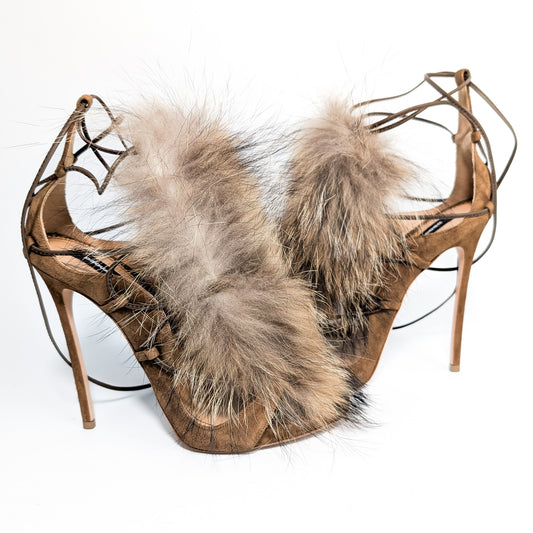 Dsquared2 fur sandals - EU40|7UK|9US