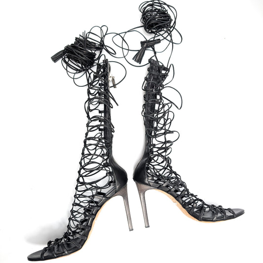 Roberto Cavalli high-top tie sandals - EU41|UK8|US10