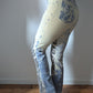 Cavalli leopard tie and dye jeans - M