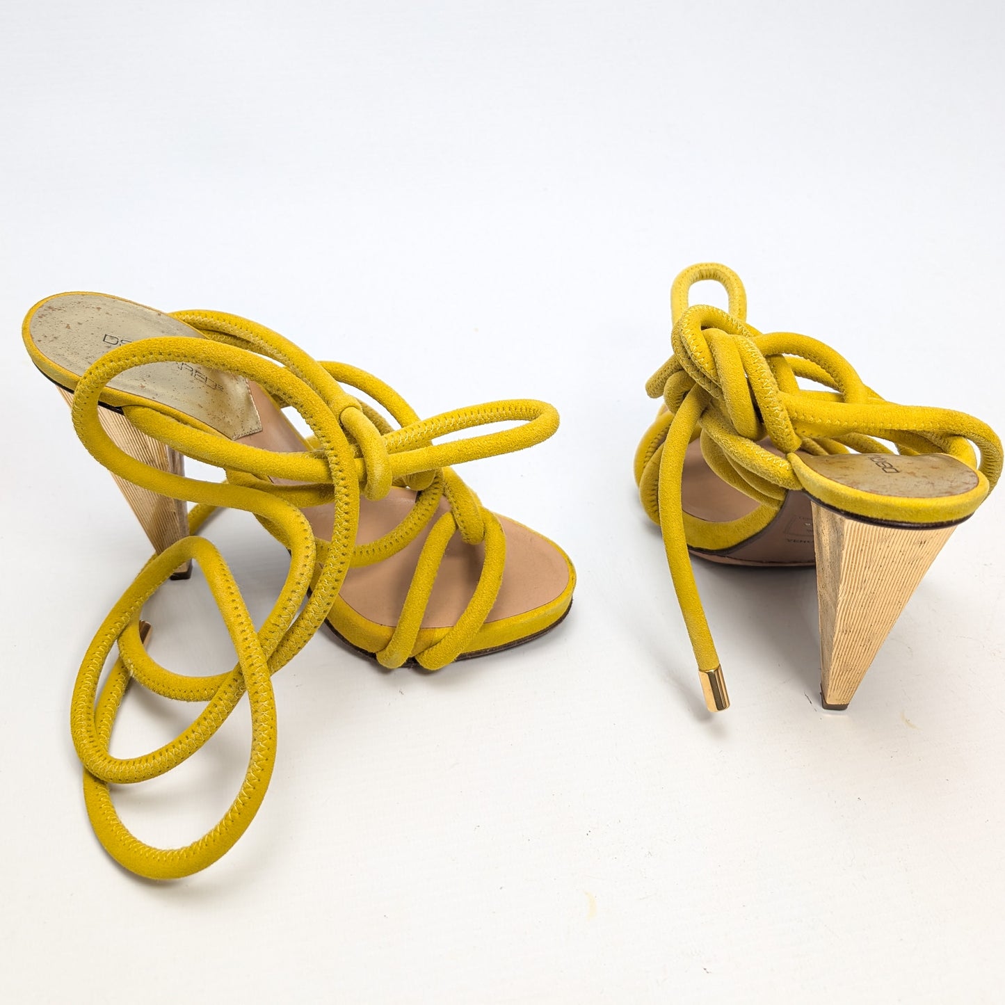 Dsquared2 yellow tie sandals - EU36|UK3|US5