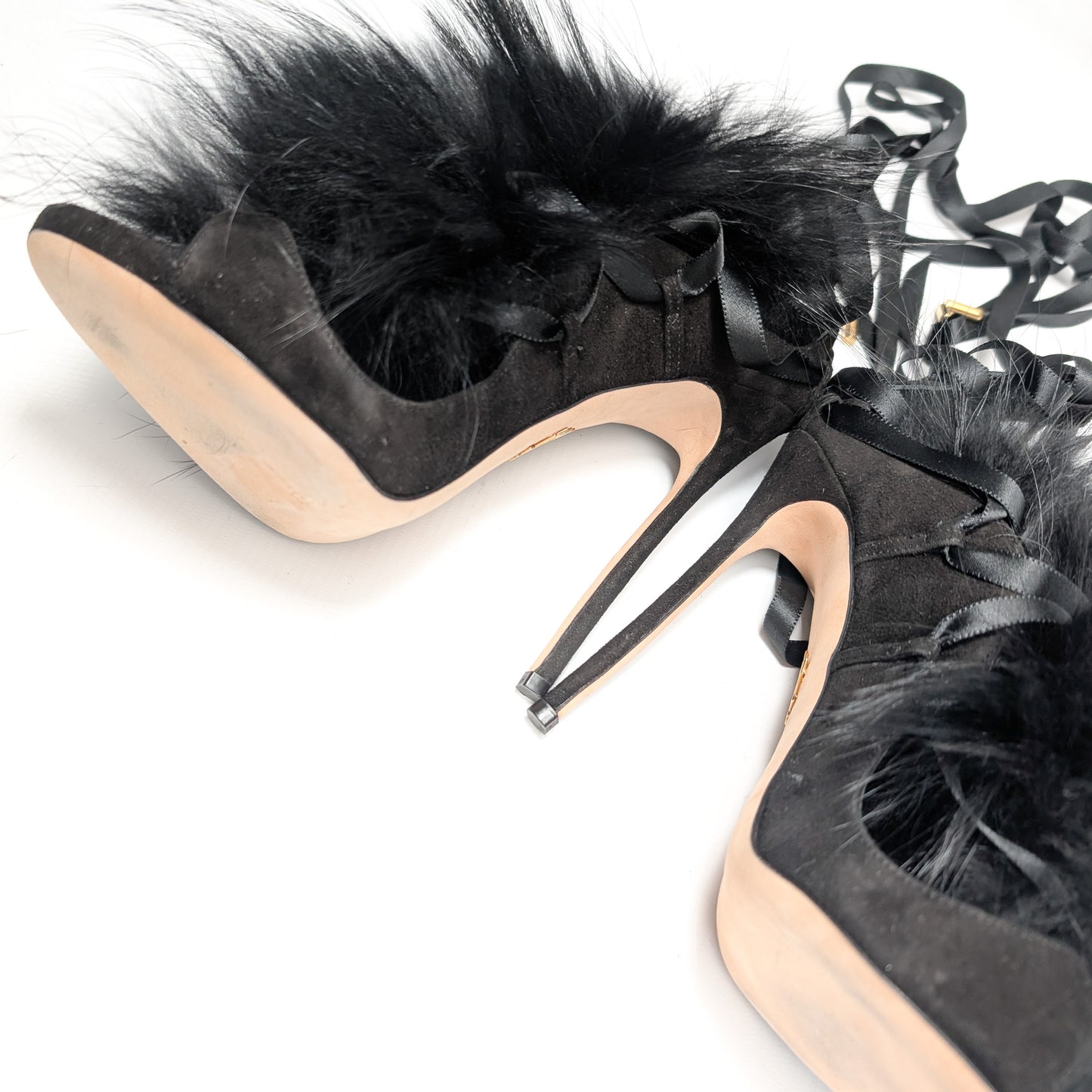 Dsquared2 Riri fur sandals - EU39|UK6|US8