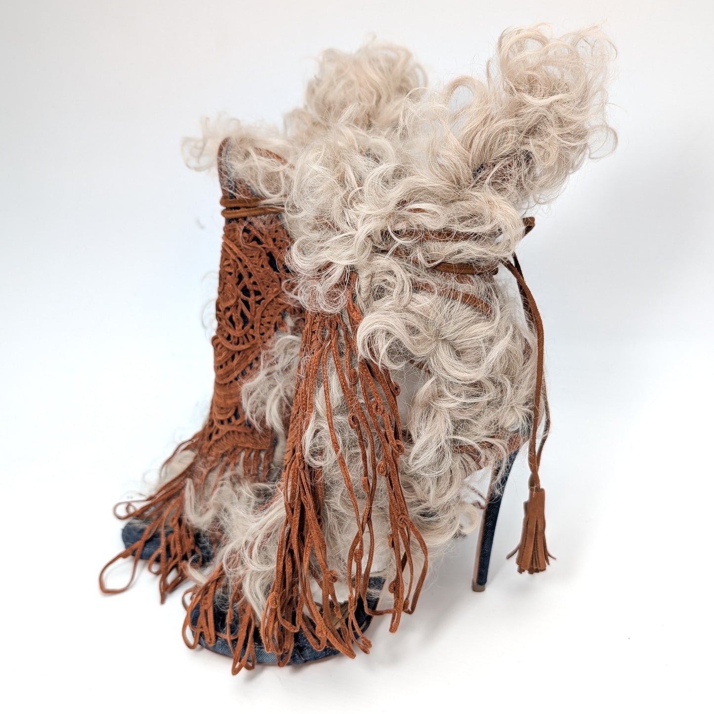 Dsquared2 fur sandals - EU39|UK6|US8