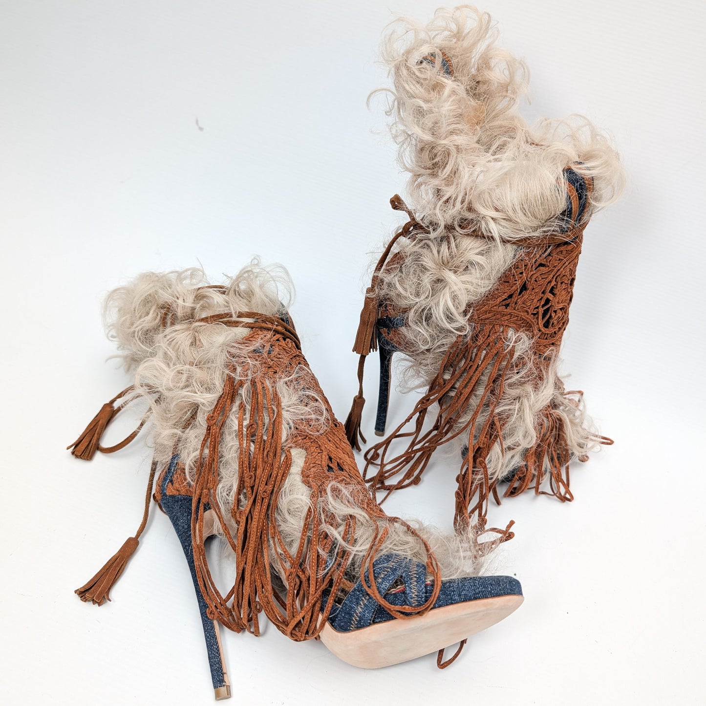 Dsquared2 fur sandals - EU39|UK6|US8