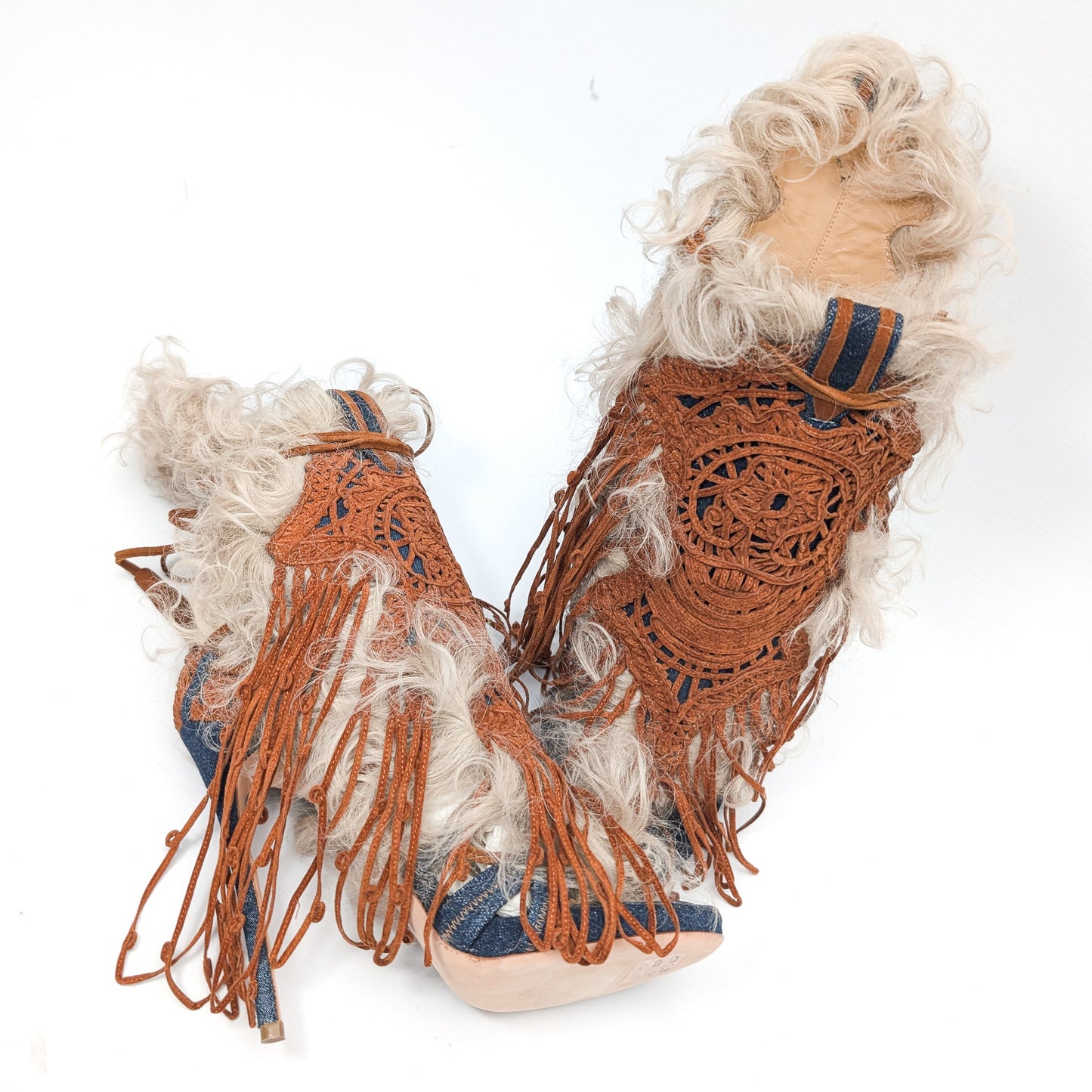 Dsquared2 fur sandals - EU39|UK6|US8