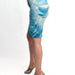 Roberto Cavalli blue skirt with Elizabeth Taylor face - S/S 2001
