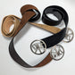 Black leather belt by Galliano Peace and love - S/S 2005