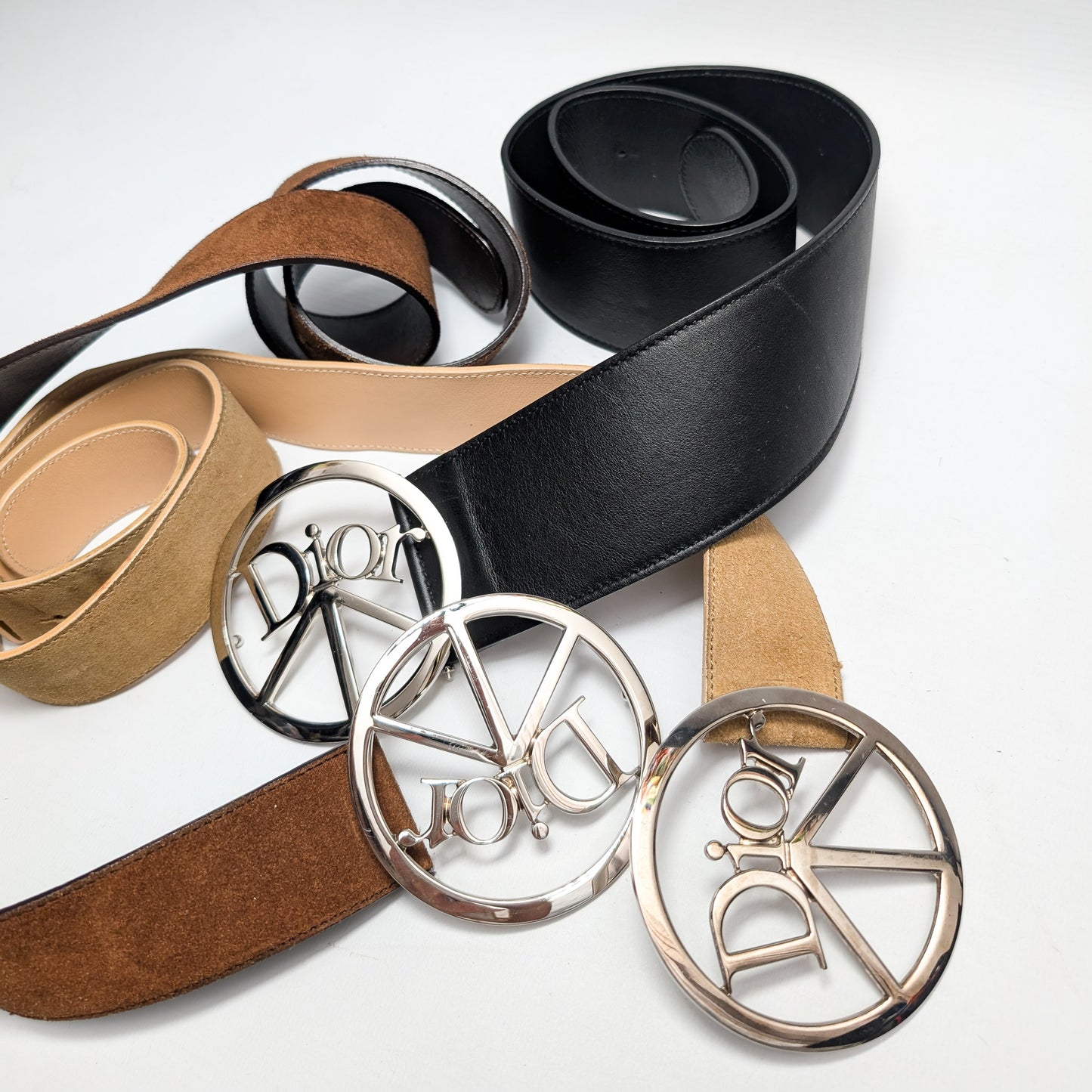 Black leather belt by Galliano Peace and love - S/S 2005