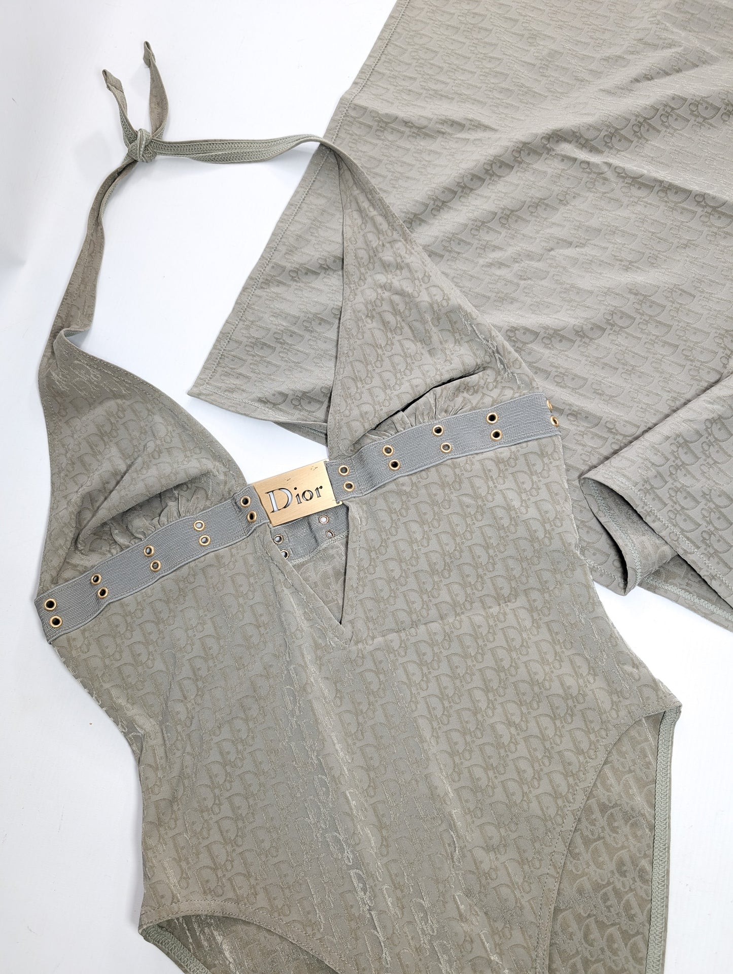 Dior Monogram Swimsuit and Pareo Set by Galliano