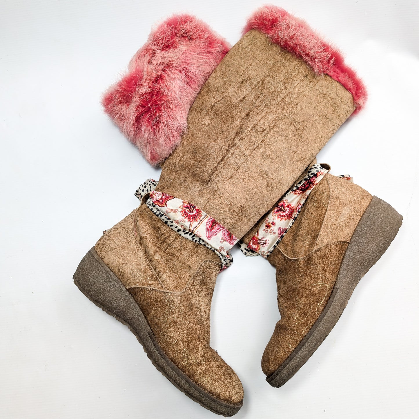 Roberto Cavalli fur-lined boots - EU38|UK5|US7