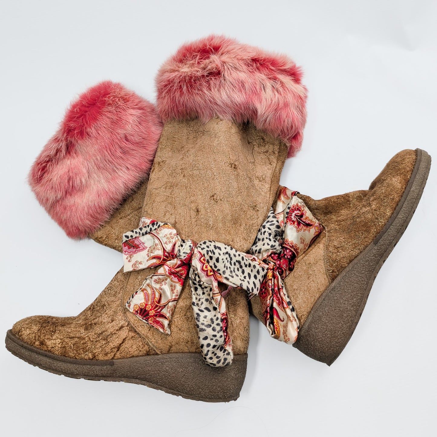 Roberto Cavalli fur-lined boots - EU38|UK5|US7