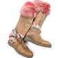Roberto Cavalli fur-lined boots - EU38|UK5|US7