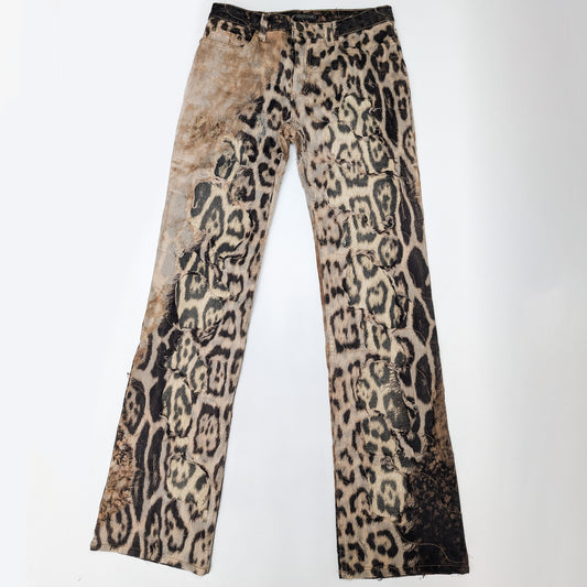 Roberto Cavalli animal print jeans - M