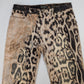 Roberto Cavalli animal print jeans - M