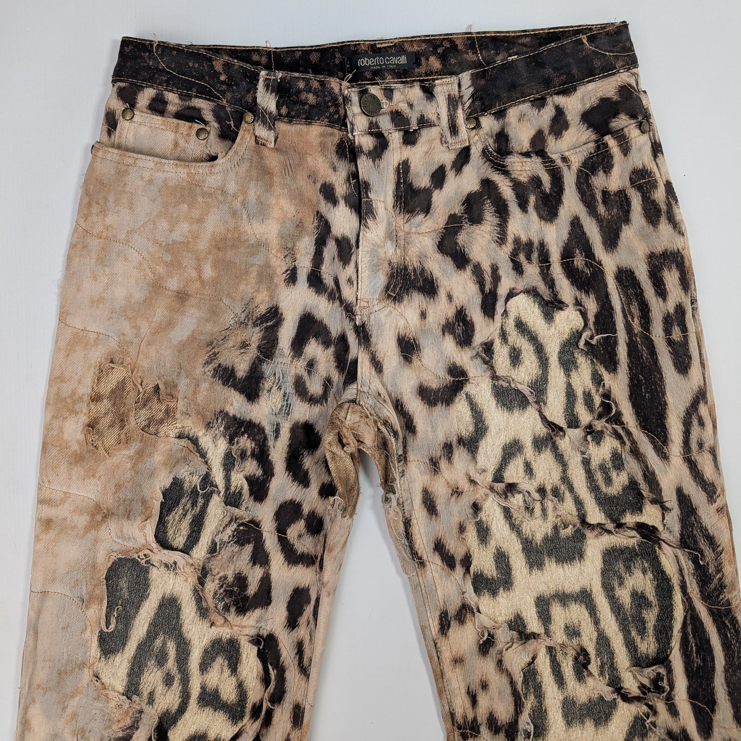Roberto Cavalli animal print jeans - M