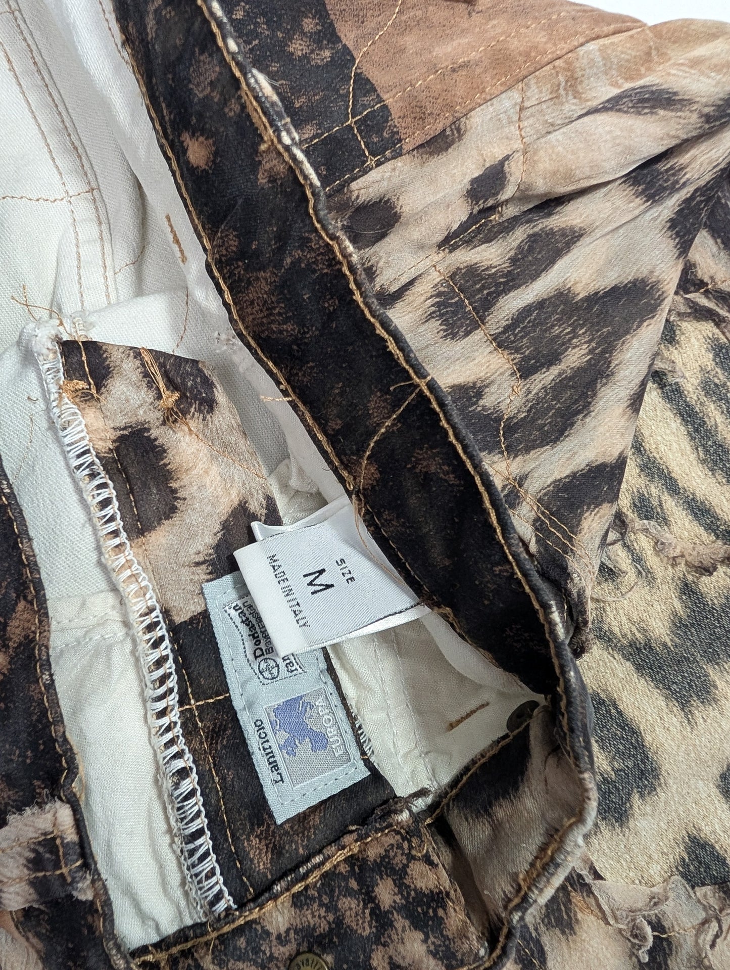 Roberto Cavalli animal print jeans - M