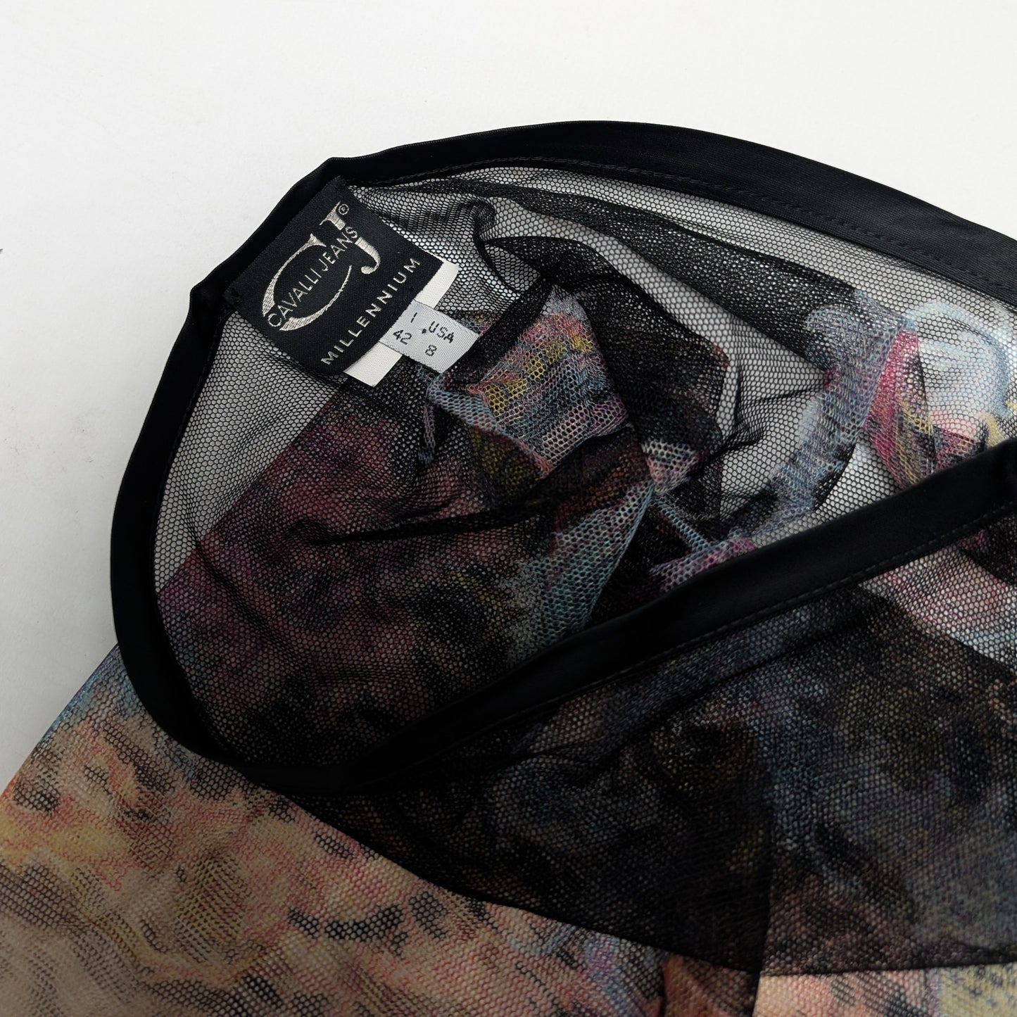 Roberto Cavalli mesh and pearl skirt