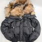 Dsquared2 short black fur puffer jacket