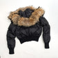 Dsquared2 short black fur puffer jacket