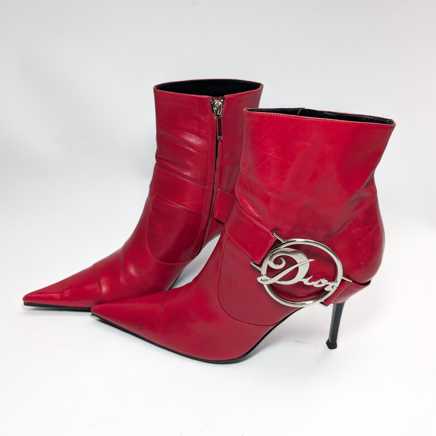 Dior red ankle boots by Galliano - EU41|8UK|10US