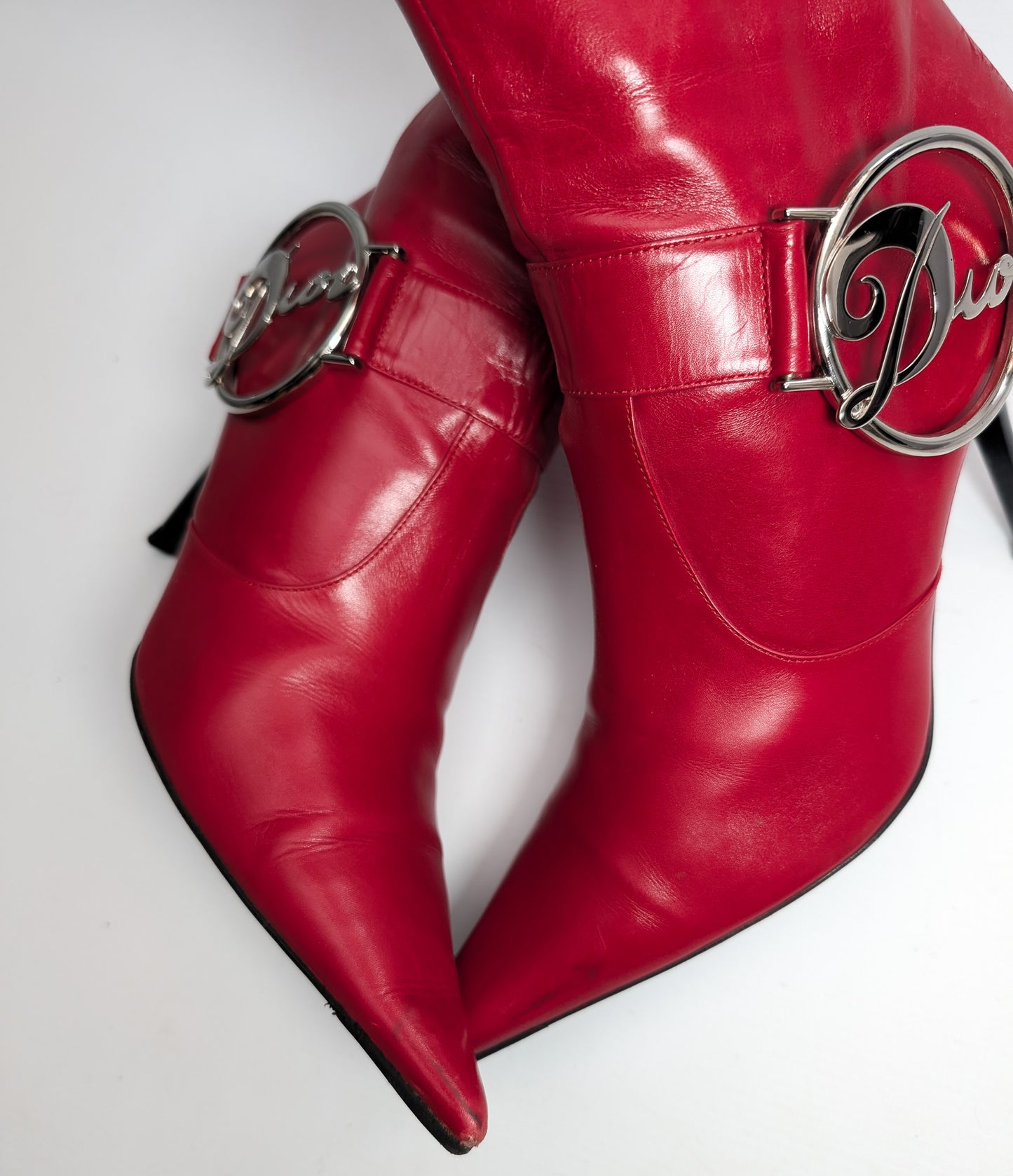 Dior red ankle boots by Galliano - EU41|8UK|10US