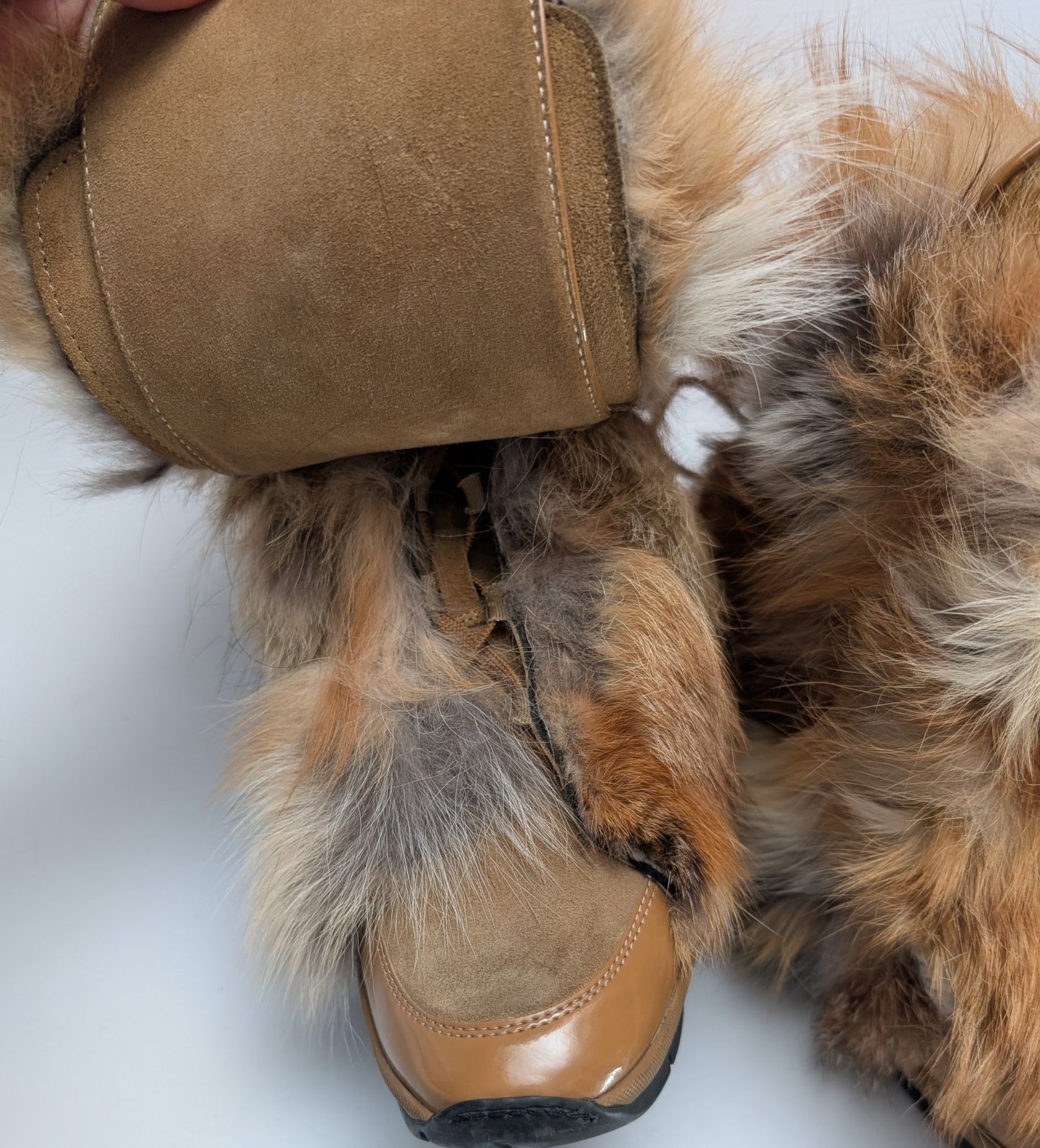 Dsquared2 fur-lined wedge sneakers - EU39|6UK|8US