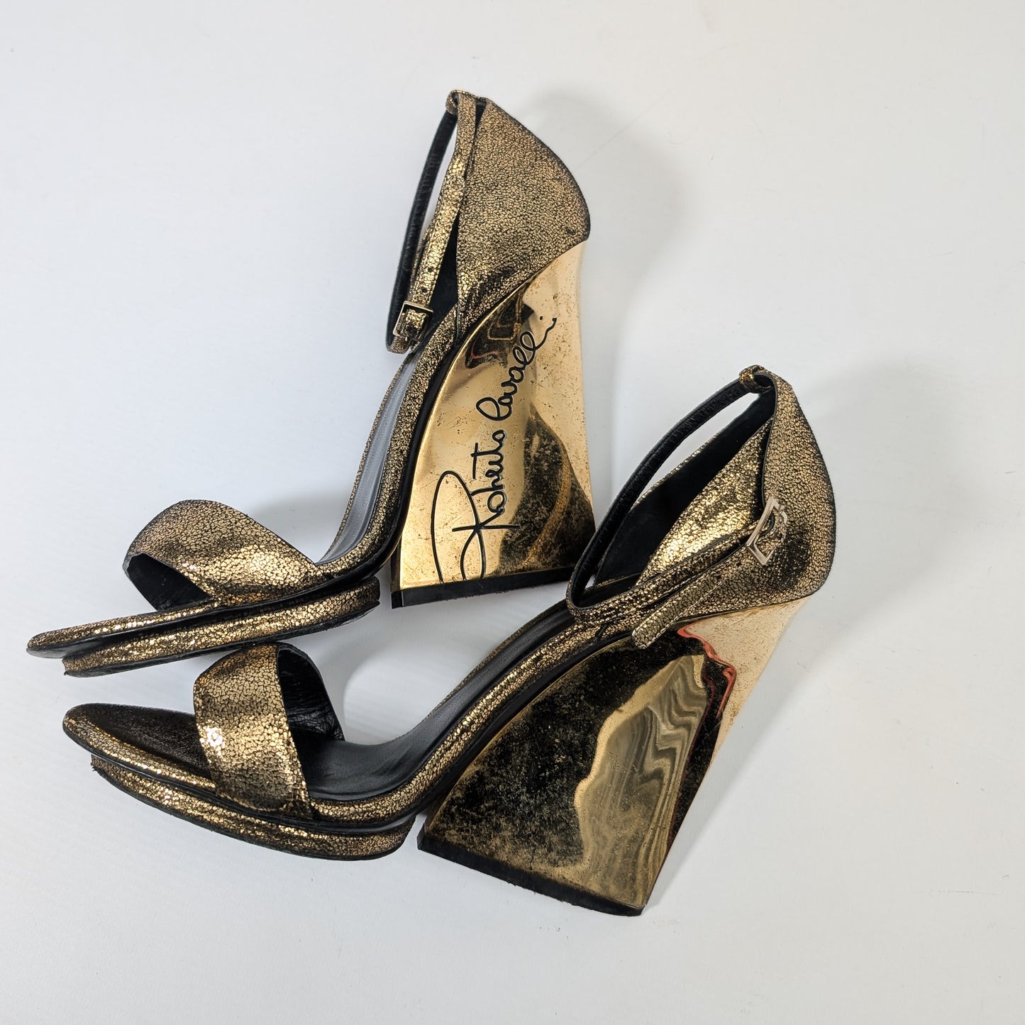 Roberto Cavalli leather sandals - EU39|UK6|US8