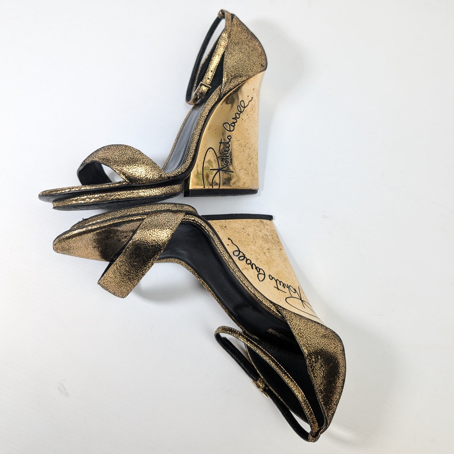 Roberto Cavalli leather sandals - EU39|UK6|US8
