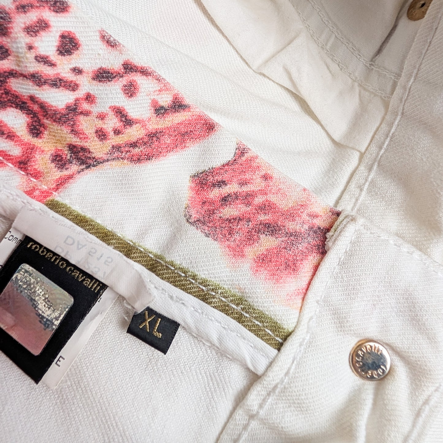 Roberto Cavalli flower jeans - XL