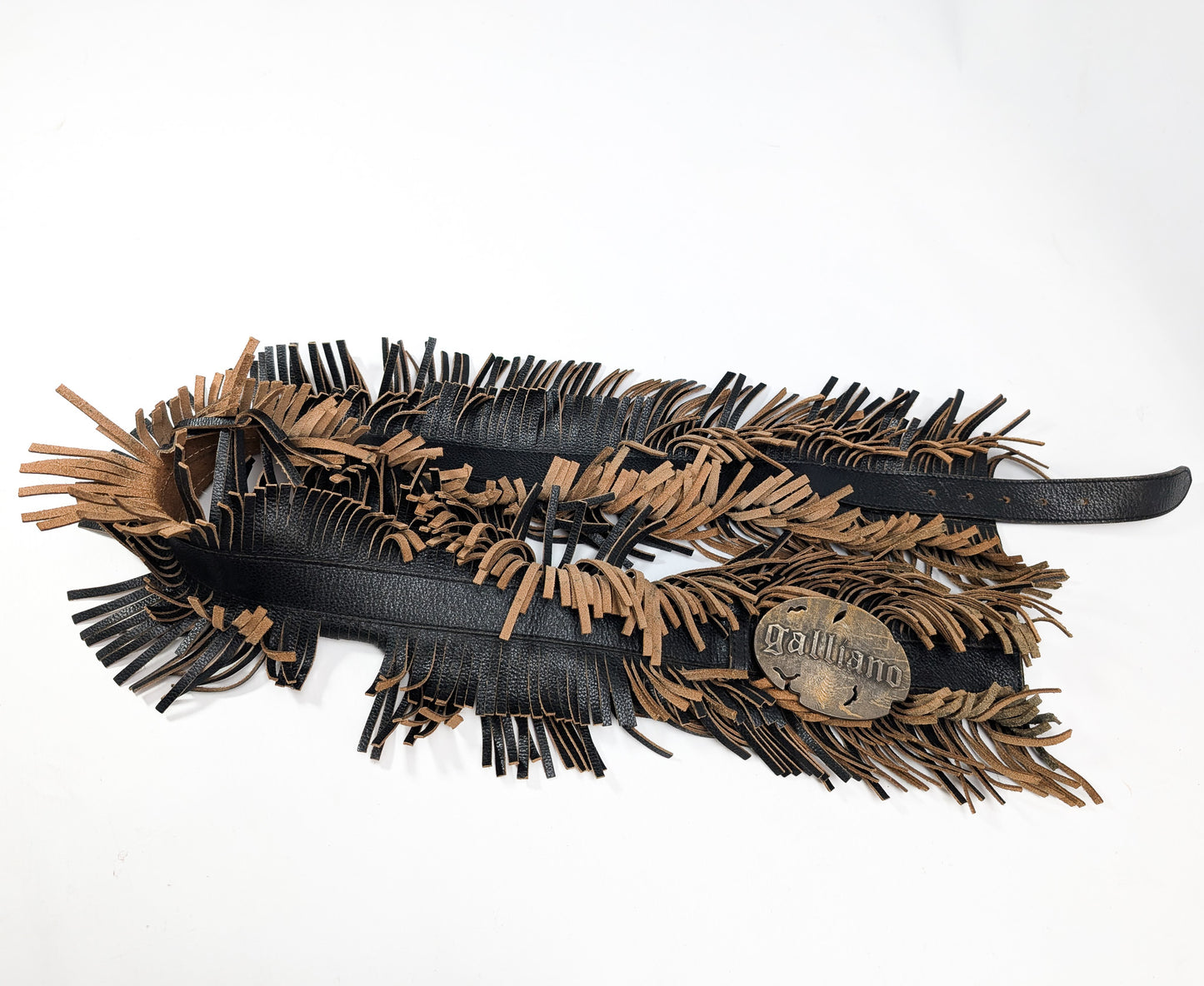 Galliano fringed belt