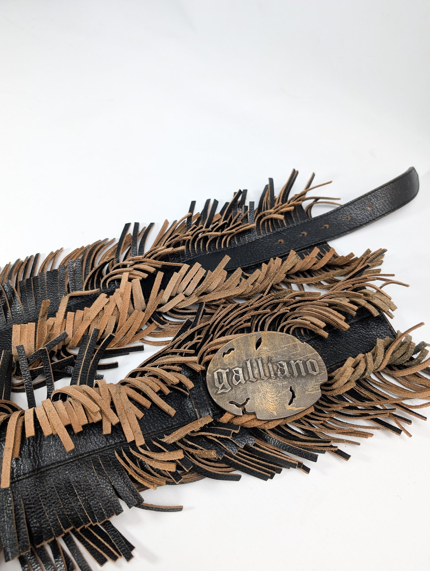 Galliano fringed belt