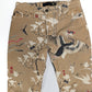 Cavalli beige stretch jeans with oriental print - XS/S