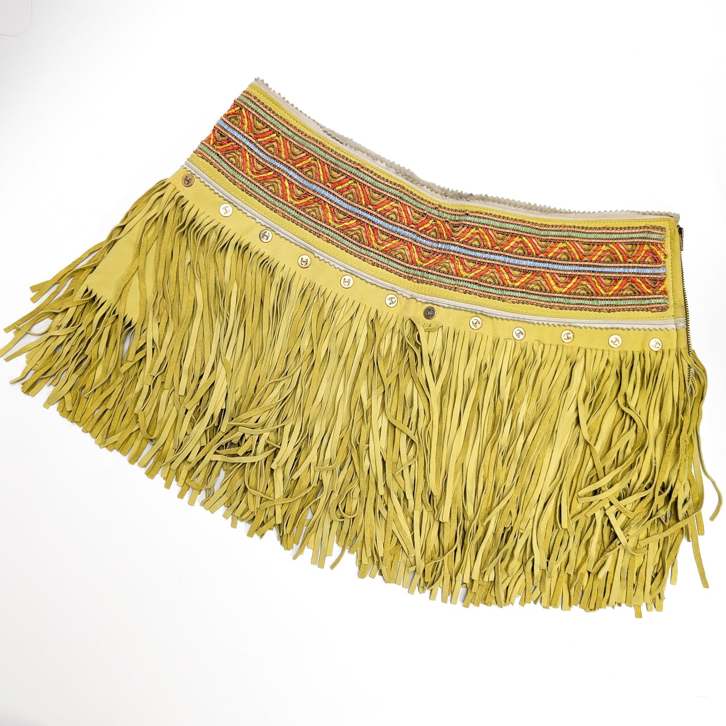 Roberto Cavalli Suede Skirt