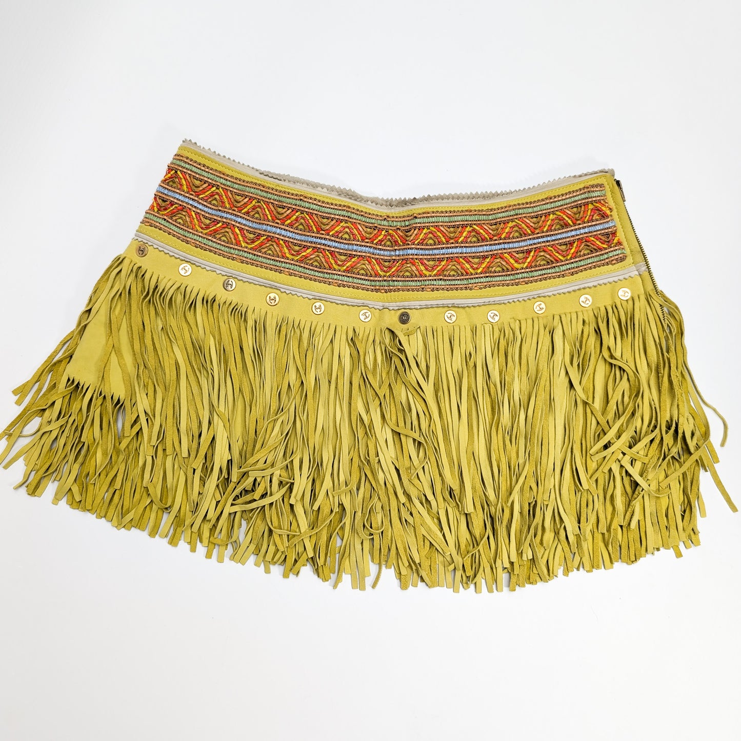 Roberto Cavalli Suede Skirt