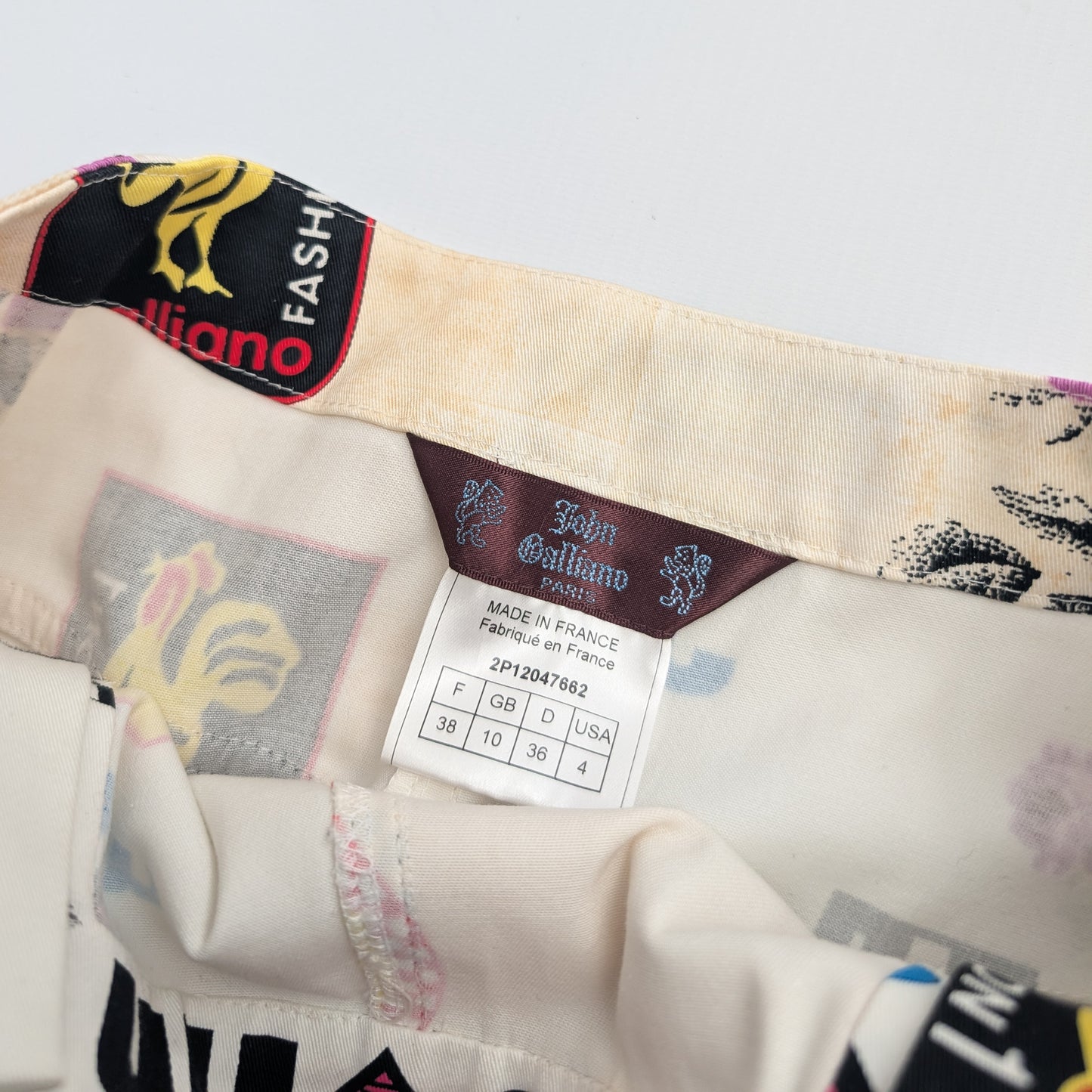 "J'adore John Galliano" monogram print trousers